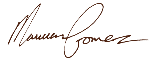 Maureen Gomez signature brown transparent